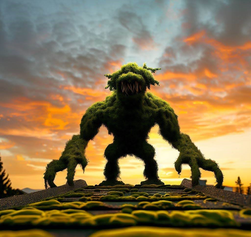 Big, scary moss monster, taking over your roof